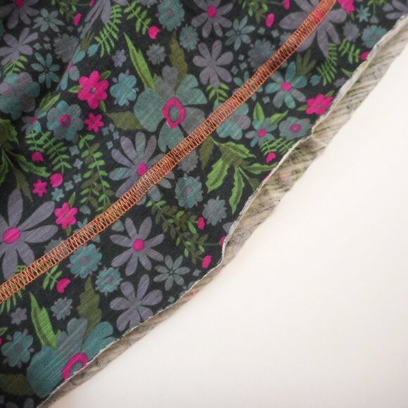 NWT Natural Life Christa Knit Cotton Mini Dress Dark Floral Size XL Button-up - Picture 12 of 12